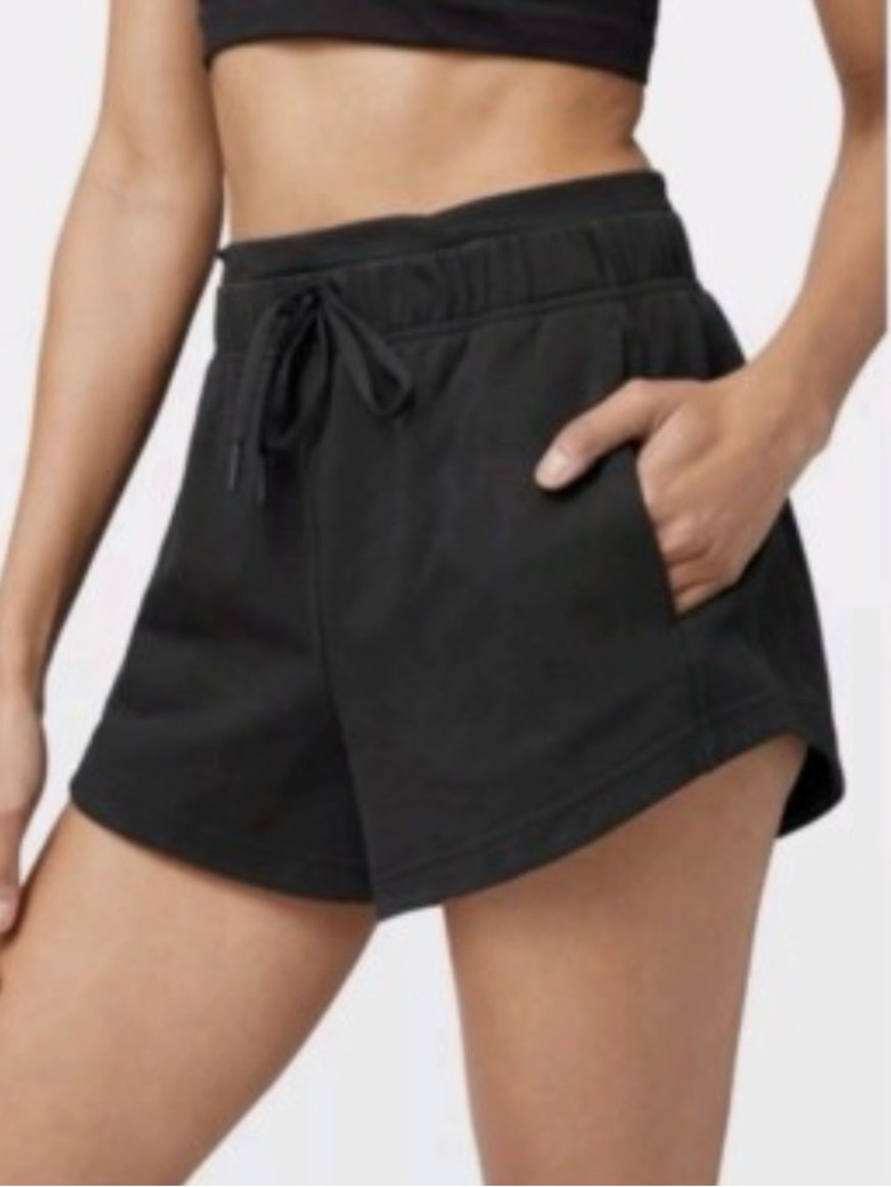 Lululemon Inner Glow Short 3" Terry Cloth Cotton Jersey in Black Size 6 Shorts